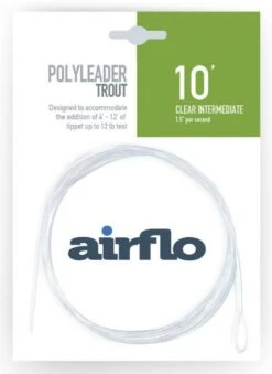 Airflo Trout 10' Polyleader -Hareline Fishing Store 10 intermediate