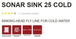 Scientific Anglers Sonar Sink 25 Cold Fly Line -Hareline Fishing Store SonarSink25ColdTech