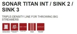 Scientific Anglers Sonar Titan Int/Sink 2/Sink 3 Fly Line -Hareline Fishing Store SonarTitanI.2.3Tech